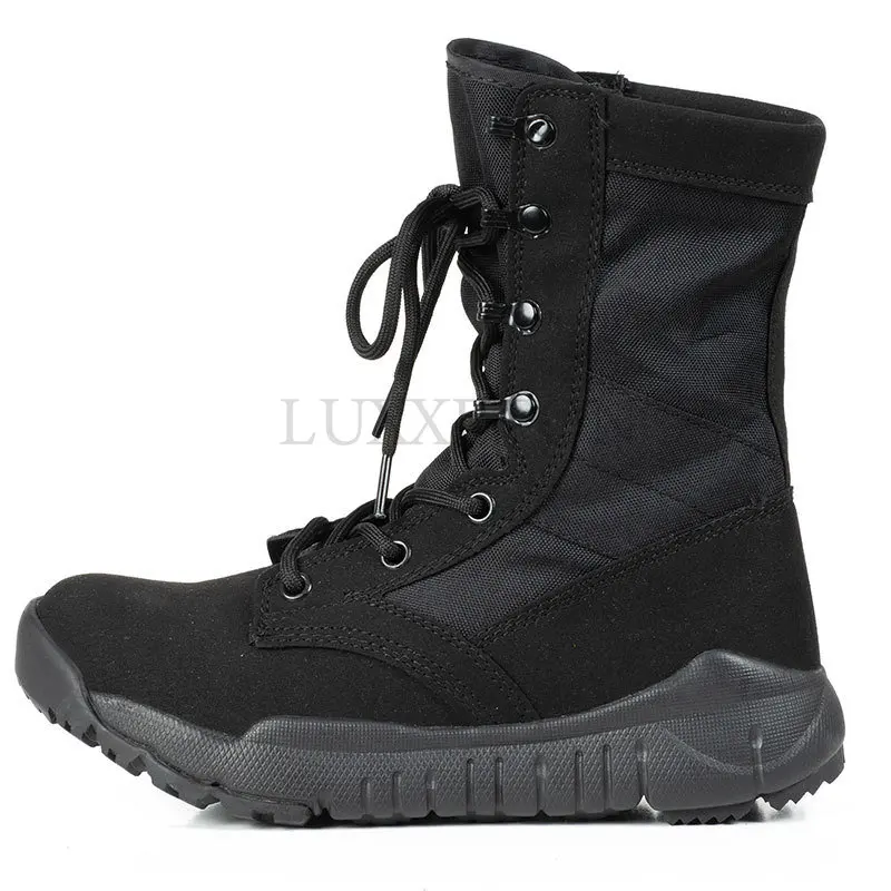 

Men Boots Shoes Male Desert Work Ankle Botas Tactical Men's Working Combat Military Stitching Super Light Combat Boots