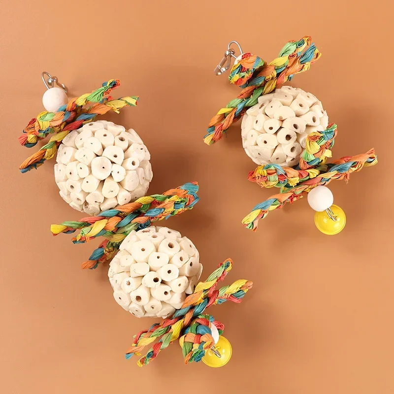 Tongcao игрушечный шар для птиц попугаев снятие стресса тревоги деревянные качели