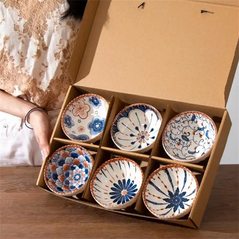 

Japanese Ceramic Rice Bowl Set Microwaveable Safe Tableware Heat-resistant Dessert Snack Bowl Birthday Wedding Housewarming Gift