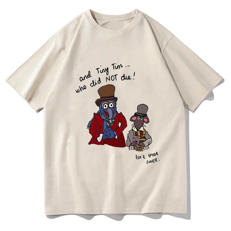 Muppets Christmas Carol Tshirt Funny Men/Women Clothing Harajuku T-shirt Unisex Vintage Kawaii 100% Cotton Tops Graphic T Shirts