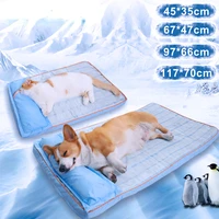 summer dog bed thick mat for dogs pet sofa with pillow for small medium large dogs cats cooling dog pad pet supplies