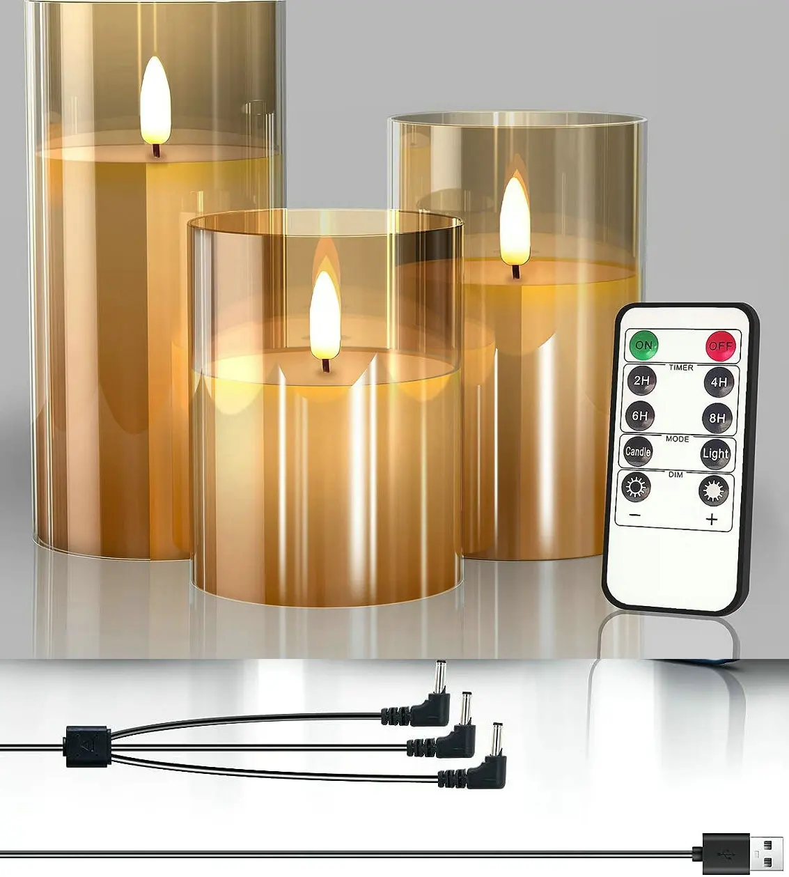 

Светодиодная свеча Ritesdepot янтарная