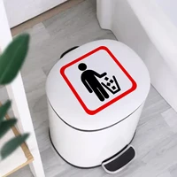 new trash can slogan sticker living room bedroom trash can decoration self adhesive paper
