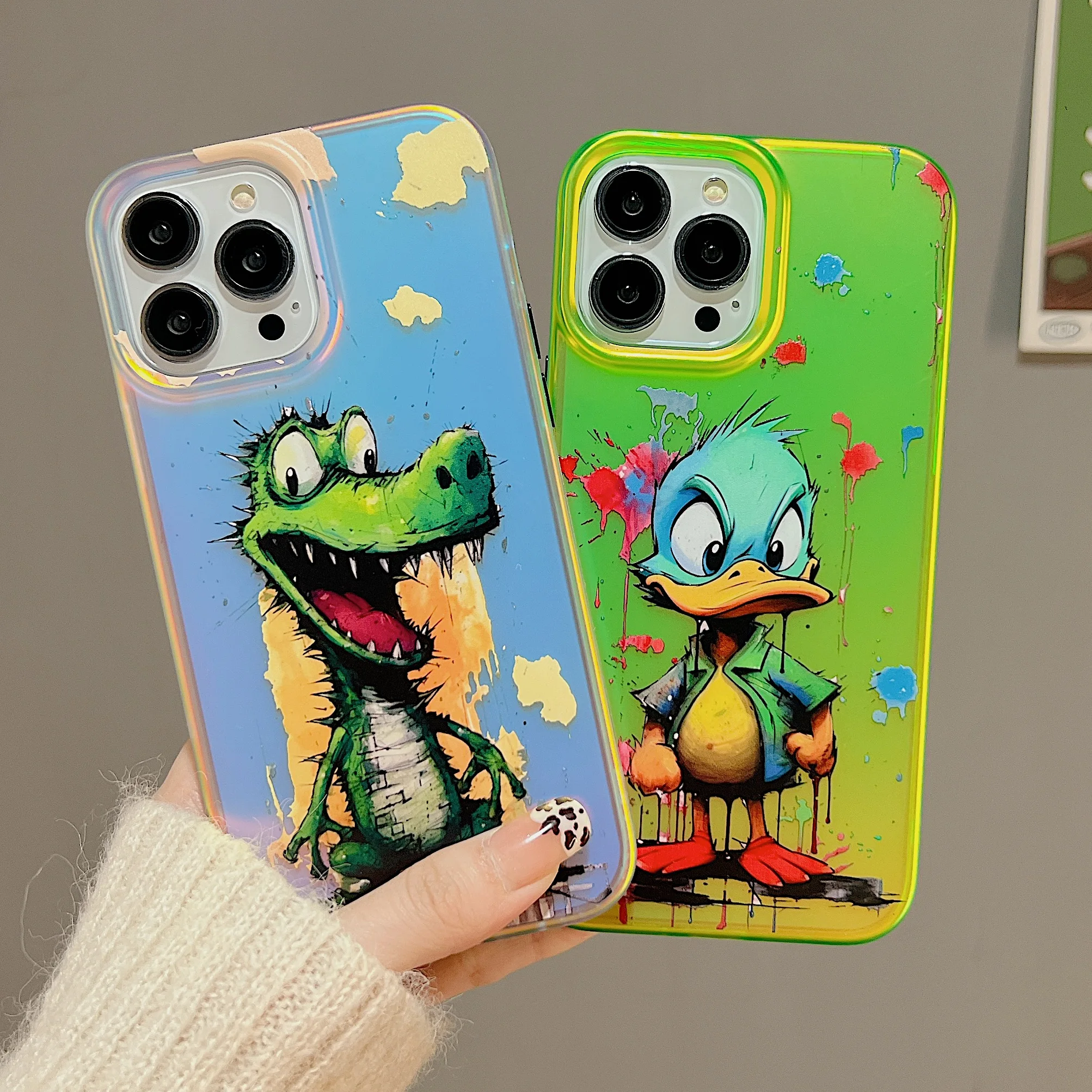 

Fluorescent Frosted Colorful Mobile Phone Case Suitable For Iphone 14 13 12 Pro Max All-inclusive Elastic Drop Protection