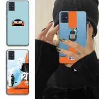 car painting racing gulf phone case for samsung note m 31 9 a51 a52 a71 a72 a80 a91 a20e a32 a31 a21 a11 fundas shell cover