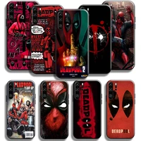 marvel deadpool phone case for huawei p50 p40 p30 p20 pro lite 5g case for huawei p smart z 2021 soft coque liquid silicon