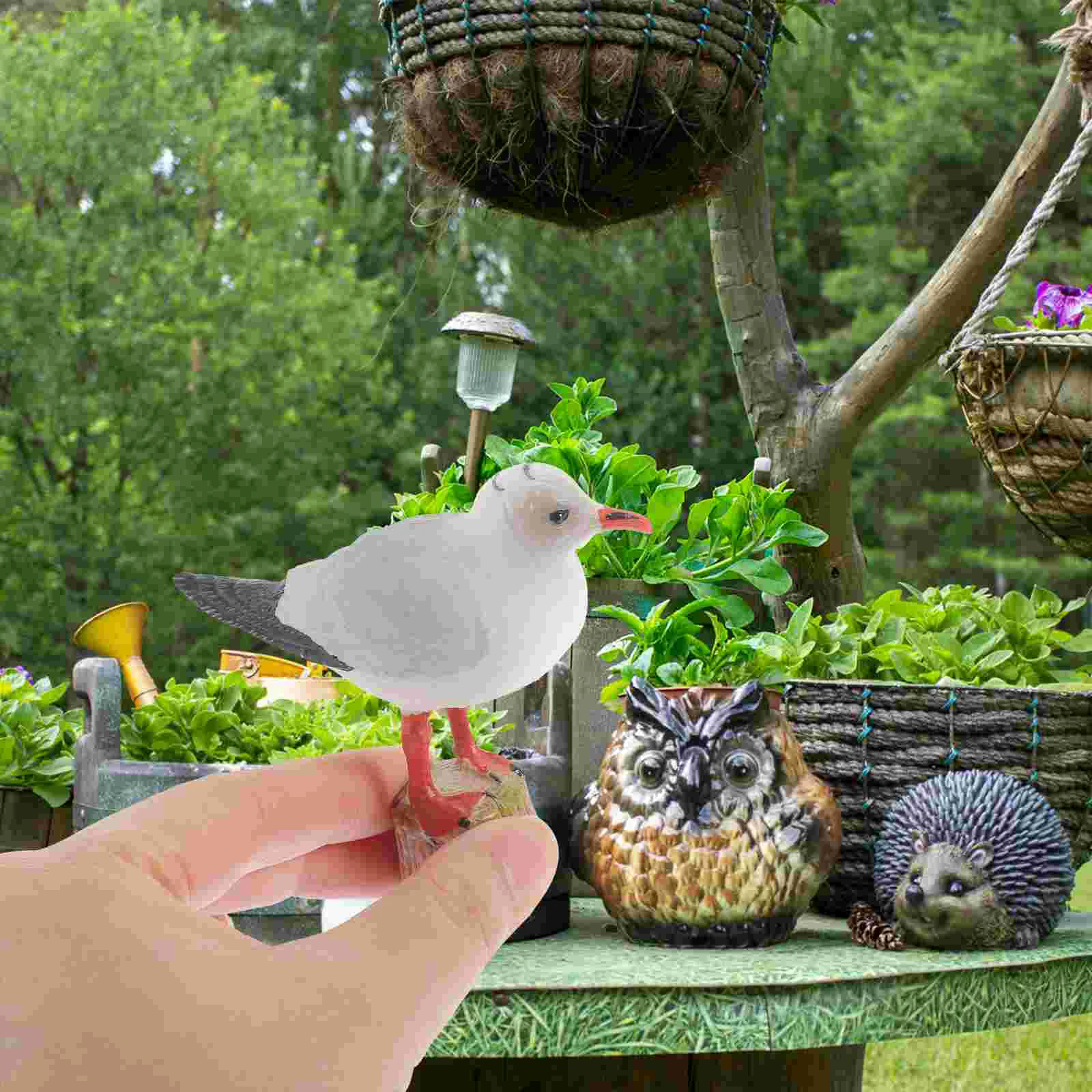 Морская статуя чайки миниатюрная фигурка для дома автомобиль торт миниатюрный