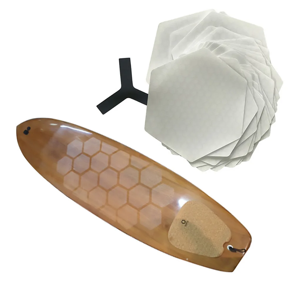

Surfing plate hexagonal honeycomb -shaped pad Surf PAD surfing board stop skating pad 20 tablets PC material surfboard pads
