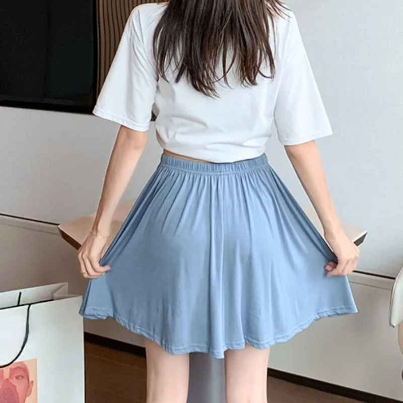 

Summer Students Waist Trousers Women High Style Shorts Solid Korean Leisure Ins Loose All-match Popular Modal Breathable Elastic