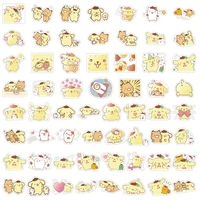 60 kawaii new sanrio pompom purin cartoon stickers waterproof hand account decoration notebook skateboard stickers toy stickers