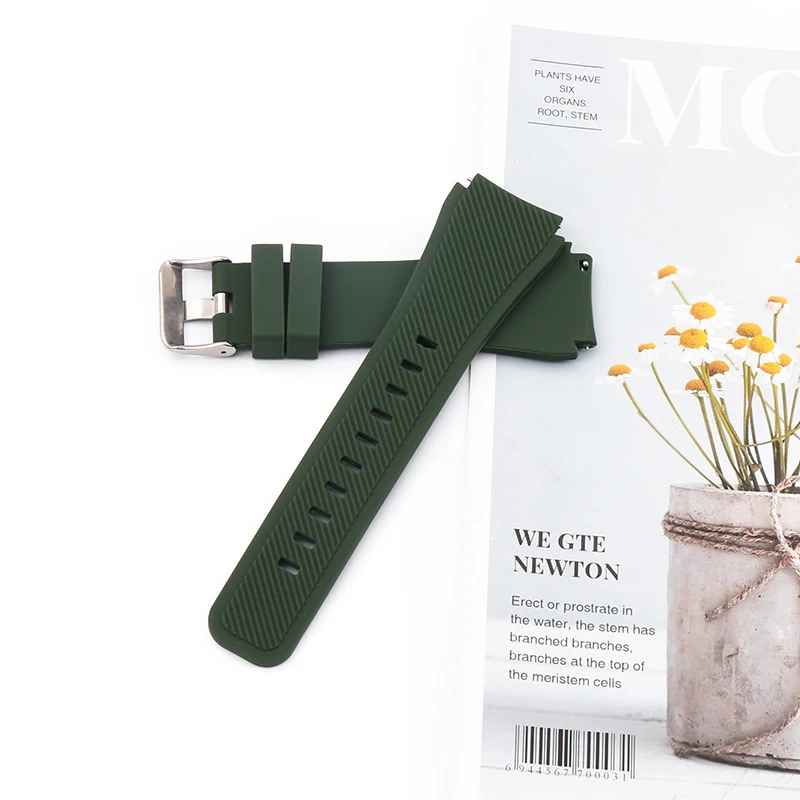Men's and women's silicone band 22mm needle buckle Suitable for Samsung watch 46mm smart waterproof rubber watch band S4