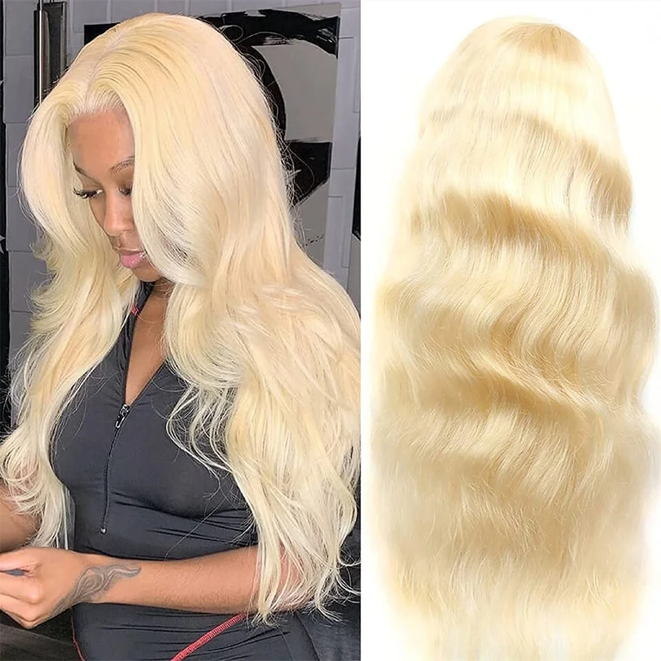 613 Blonde Lace Front Wig 13x4 HD Lace Frontal Wig Brazilian Body Wave Human Hair Wigss For Women 4x4 Lace Closure Wig