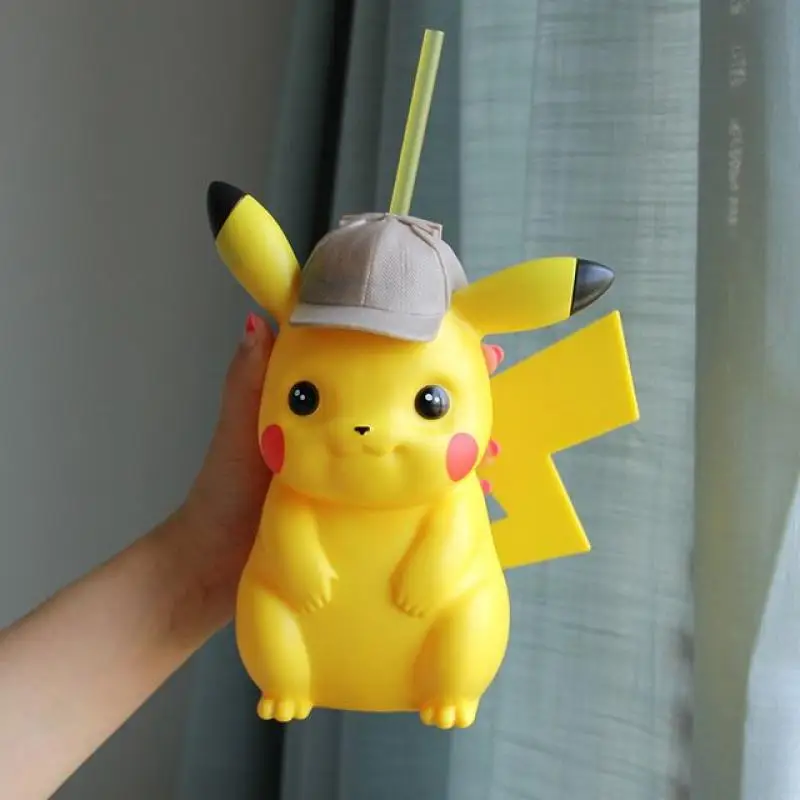 

Kawaii Pikachu 3D Straw Cup 2023 New Cartoon Pokemon Pikachu Doll Water Cup Cute Anime Figure Ornaments Desktop Decoration Gift