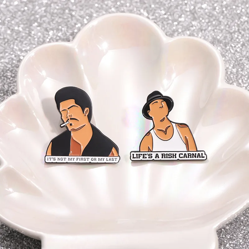 Эмалированные булавки IT'S NOT MY FIRST OR LAST на заказ LIFE'S A RISH CARNAL Ковбойские броши