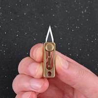 mini brass knife stainless steel sharp small and convenient keychain pendant unpacking express self protection unpacking tool