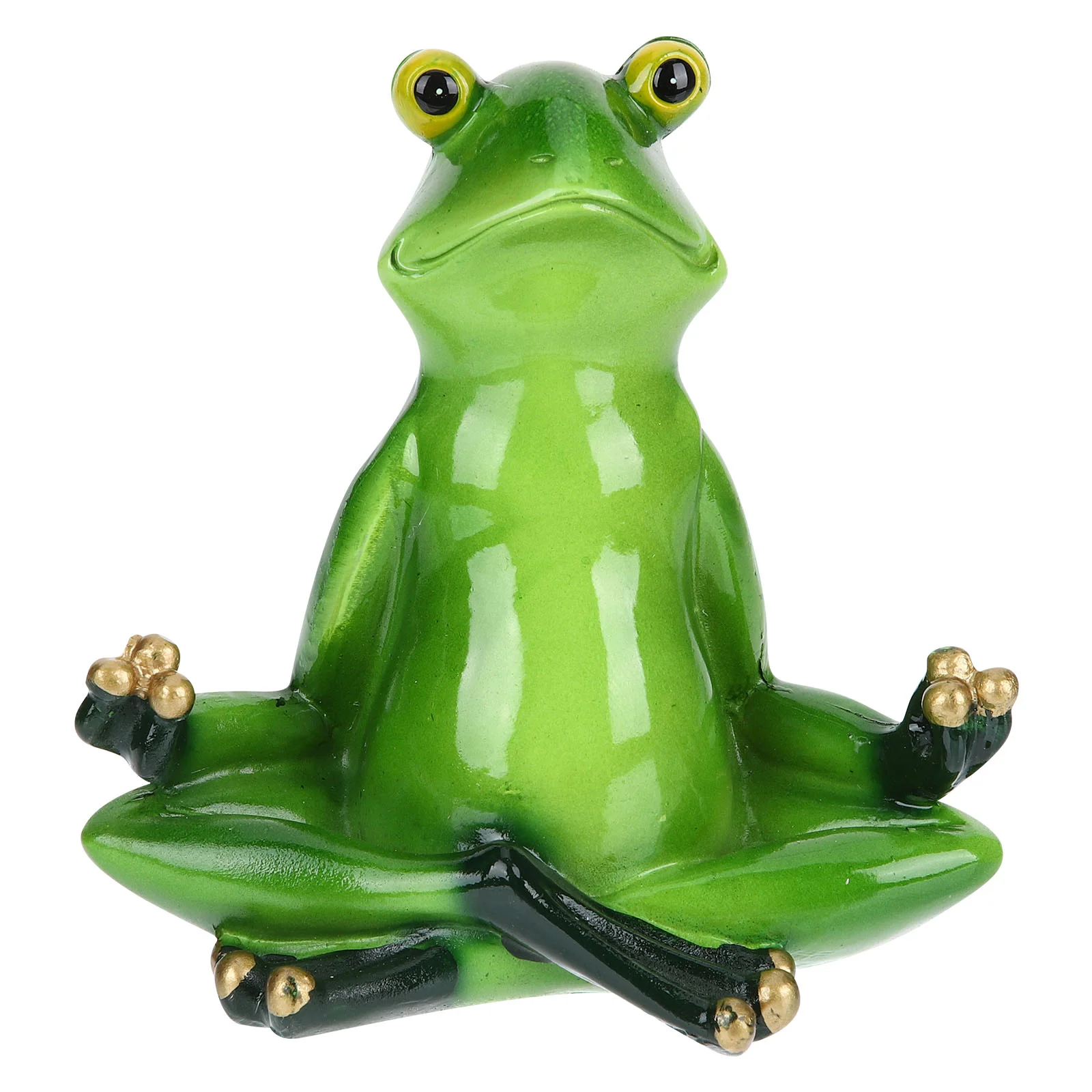 

Frog Statue Yoga Animal Resin Decor Figurine Creative Table Ornament Sculpture Funny Adornment Zen Figures Computer Desk Outdoor