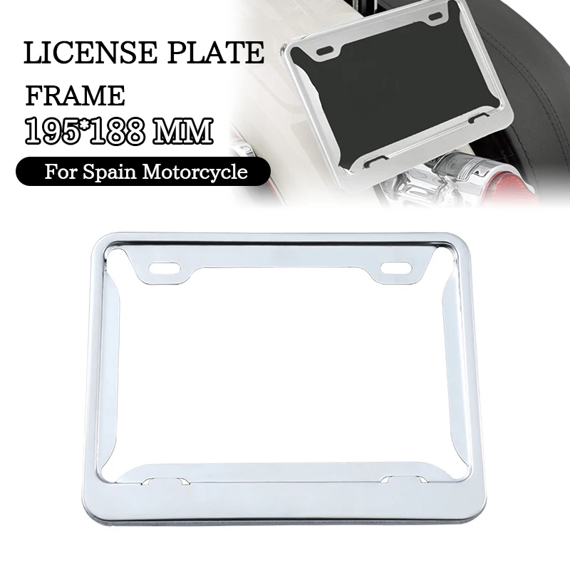 

Motorcycle License Number Plate Stainless Steel Car License Plate Holder Frame For Spain 195*188 MM Carbon Fibe