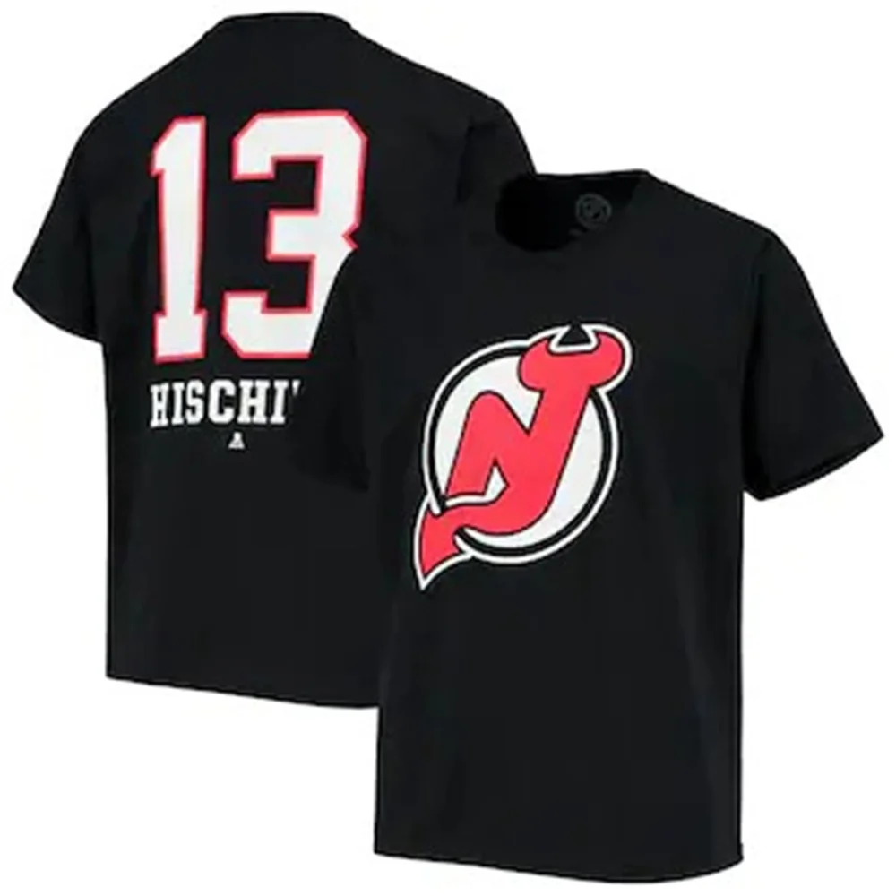 

Ice hockey sports oversized Harajuku 3D printed summer new men's sports T-shirt 2022sports hockey devil Shirt New Jersey Devil