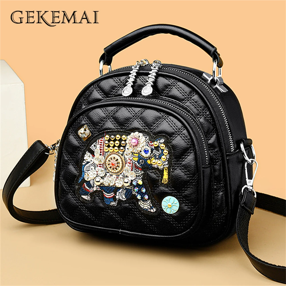 

Multifunctional Diamond-encrusted Ladies Shoulder Bag Luxury High Quality Leather Women's Handbag Small New Women Crossbody Bags