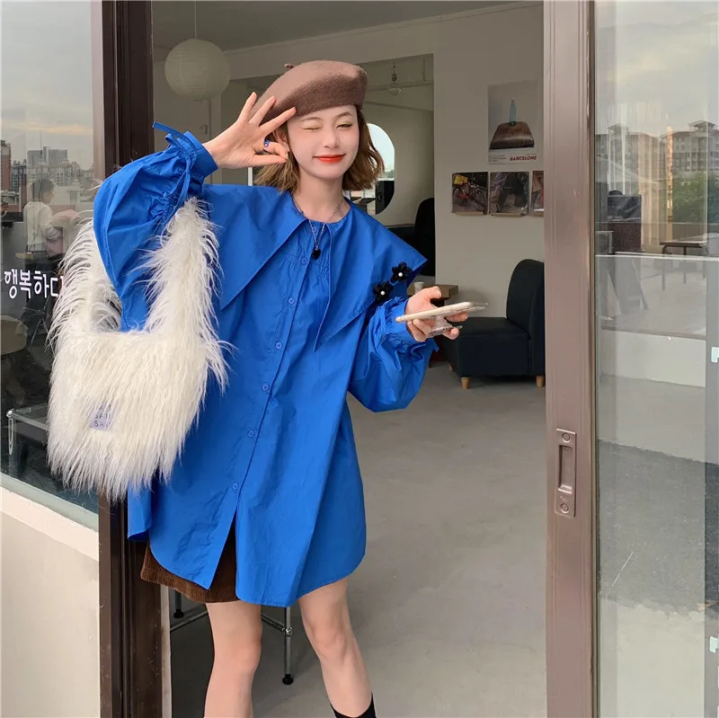 

COIGARSAM Shirt Womens Tops New Floral Loose Women Shirts Dropshipping