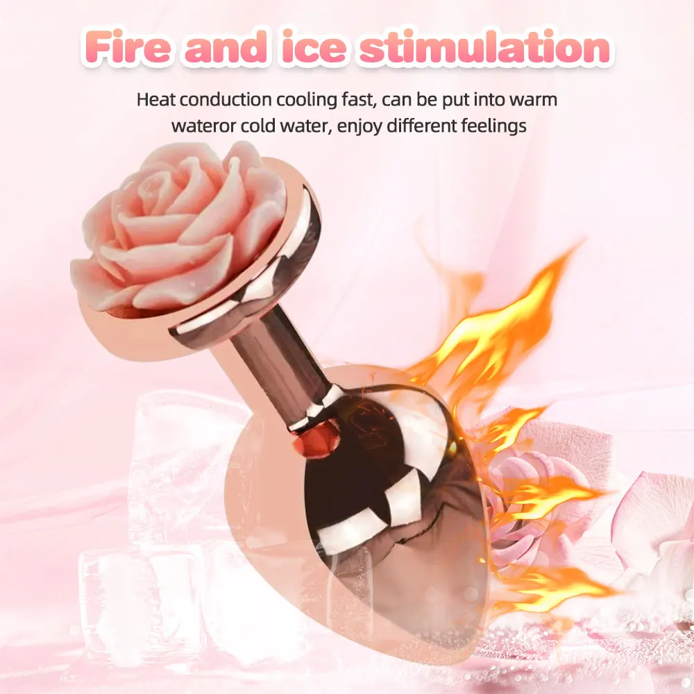 3 шт. анальная пробка в форме розы для мужчин и женщин