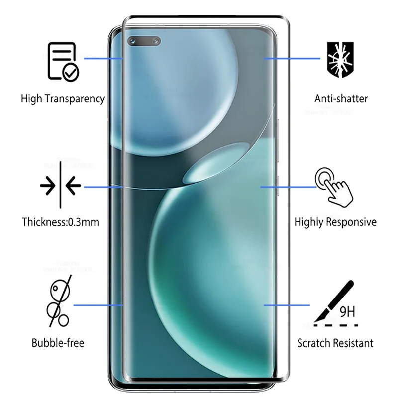 9D изогнутый чехол из закаленного стекла для Honor Magic4 Pro защитная пленка экрана Magic 4