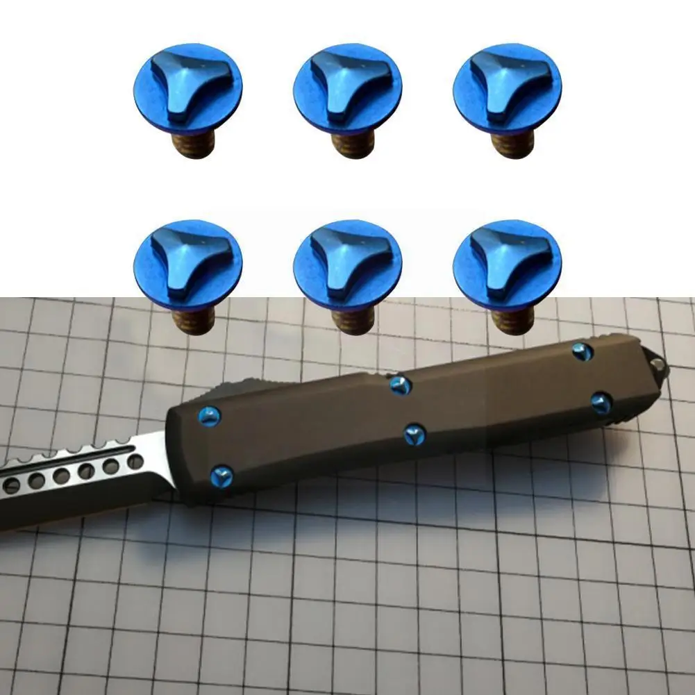 

Tc4 Alloy Knife Screw Nail Grip Handle Diy W Accessories For Microtech Utx-85 X9h0