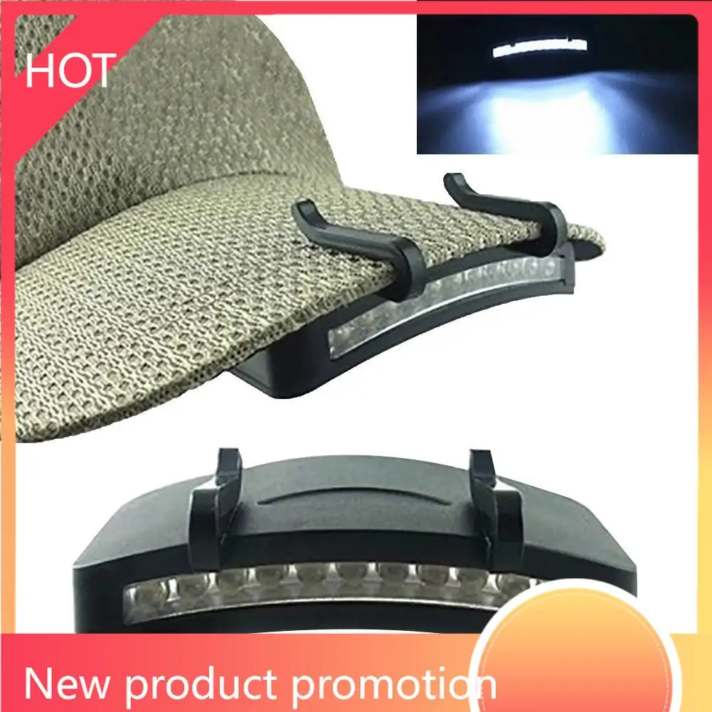 

2023 New Super Bright Night Fishing 11-LED Cap Light Headlight Headlamp Head Flashlight Head Hat Clip On Light Fishing Head Lamp