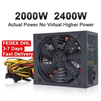 2000W 2400W Bitcoin mining PSU Power Supply Computer Mining Rig GPU ATX Ethereum Coin 12v pin power supply