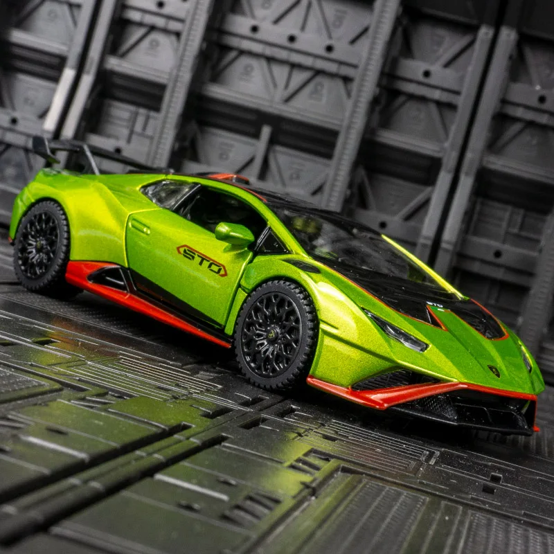 Фото Модель автомобиля Lamborghini STO от Rastar в масштабе 1:32, из сплава, с открывающимися дверями и капотом, с имитацией звука и света. №3