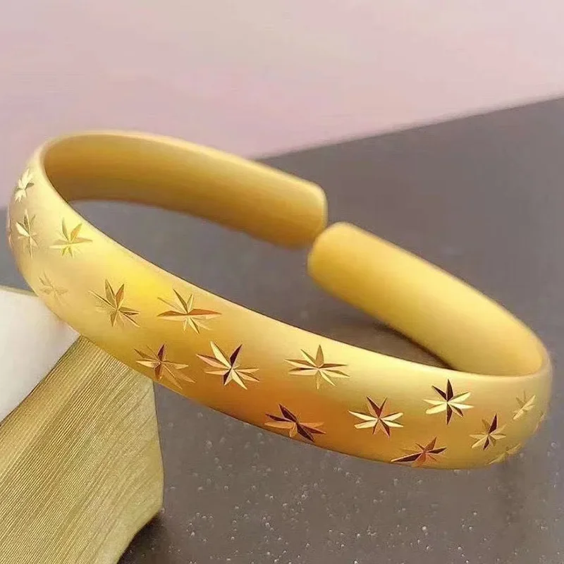 9999 реальное золото 24 K метеоритный душ Браслет Дракон Феникс Открытый браслет