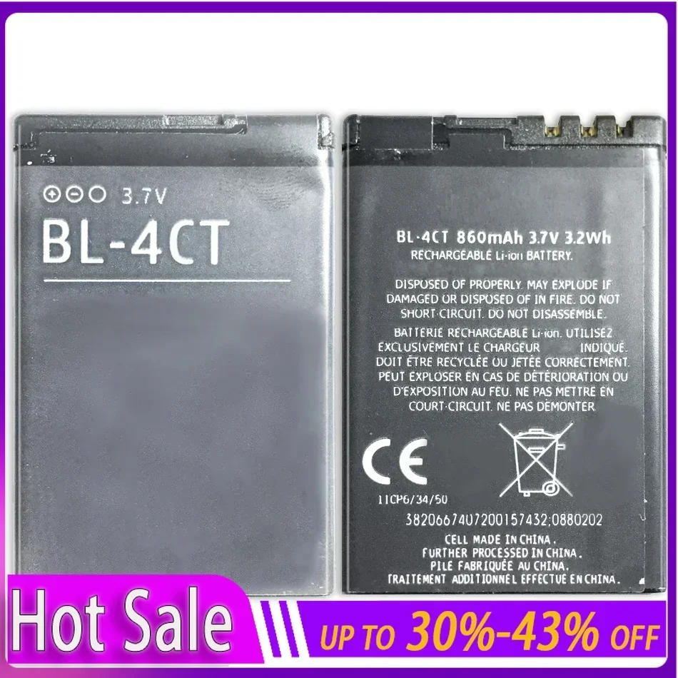 Аккумулятор для сотового телефона аккумулятор 860 мАч Nokia 5310 6700S X3 BL-4CT 7230 7310C 5630 2720A