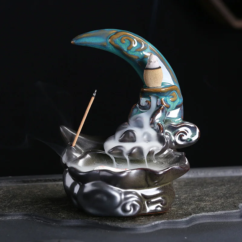 Подставка для благовоний Moon Backflow горелка водопад керамическая Ручная с 50