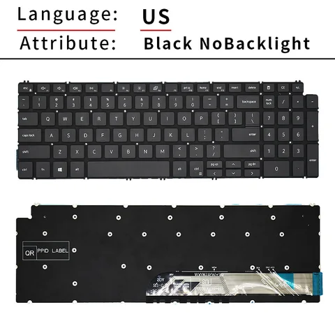 Оригинальная русская клавиатура для ноутбука Dell Inspiron 15-7591 7590 5591 5593 5598 5590 5584 5594 7790 P42E P42F P88F P83F P90F