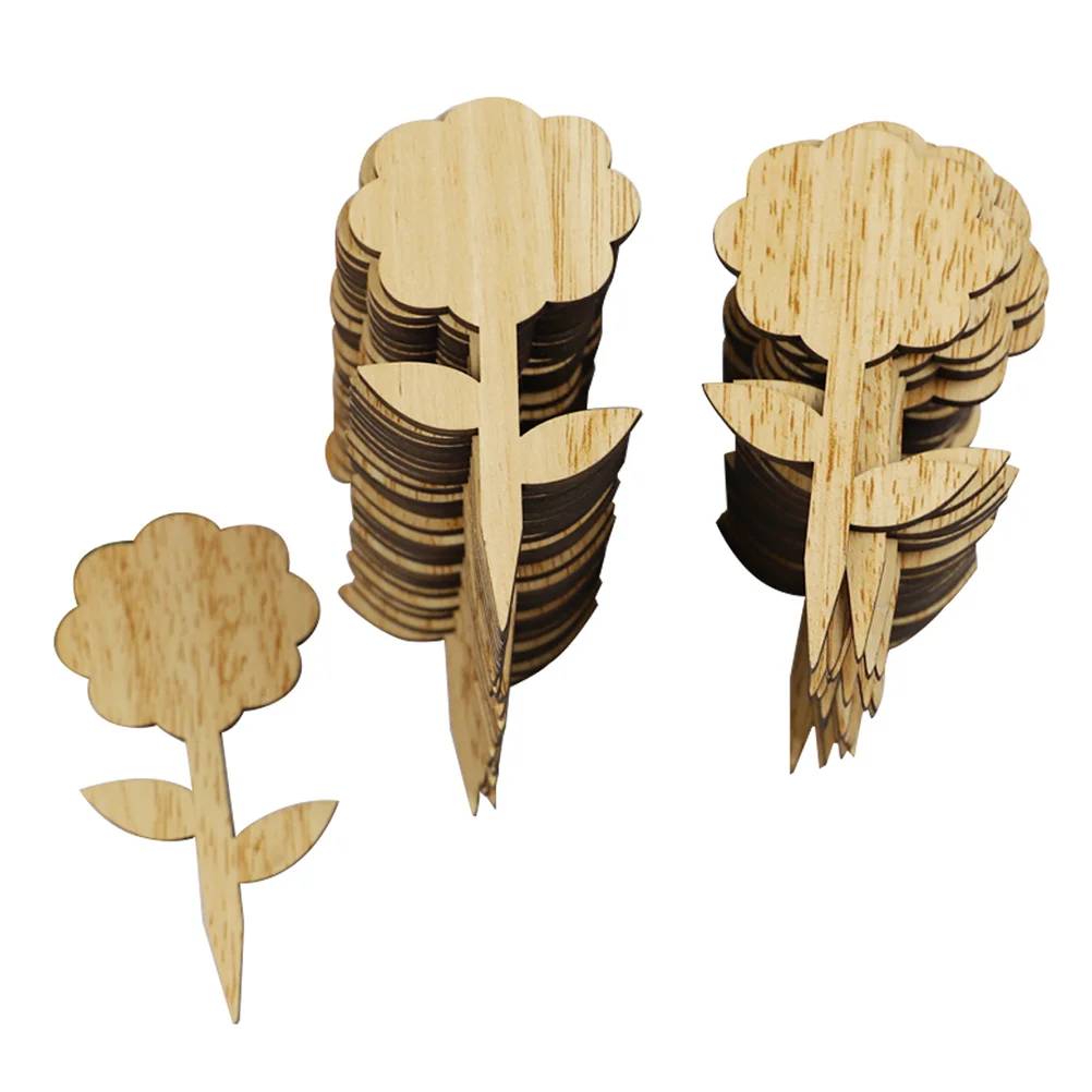 

60 Pcs Durable Wooden Plant Signs Plant Markers Novel Gardening Tags Gardening Markers for Garden Courtyard