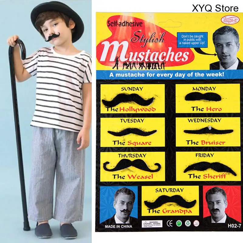 

12 шт., забавные поддельные усы для Хэллоуина