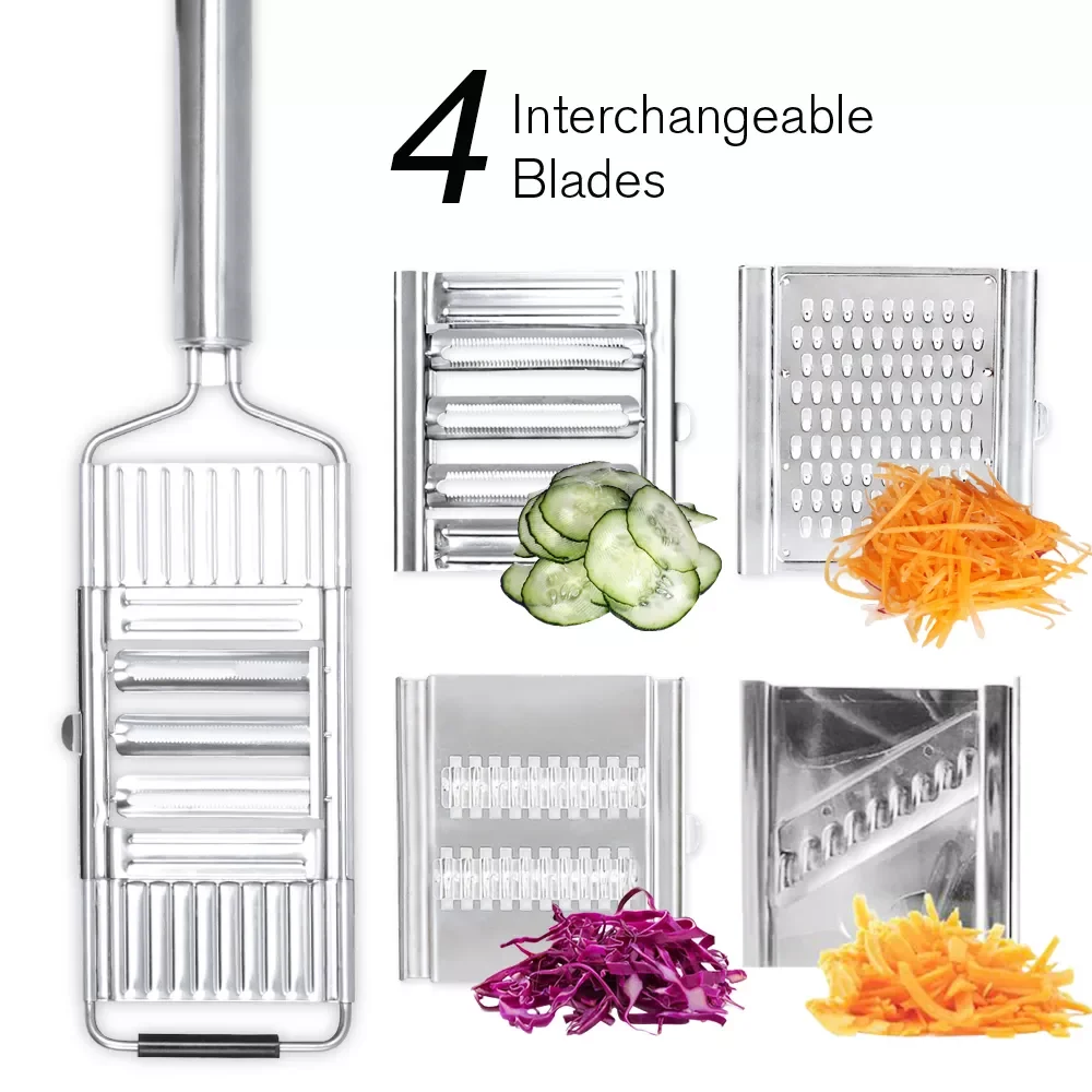

Shredder Cutter Stainless Steel Portable Manual Vegetable Slicer Easy Clean Grater With Handle Multi Purpose Home Kitchen Tool