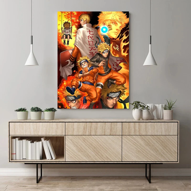 

Anime Naruto Poster Comic Character Frameless Canvas Painting Mural Boy Bedroom Decor Living Room Home Decoration Kids Gift