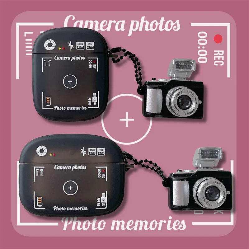 

Original Personal SLR Camera Bluetooth Headset Cover for Airpods 1 2 3 Pro Silicone Airpods Case