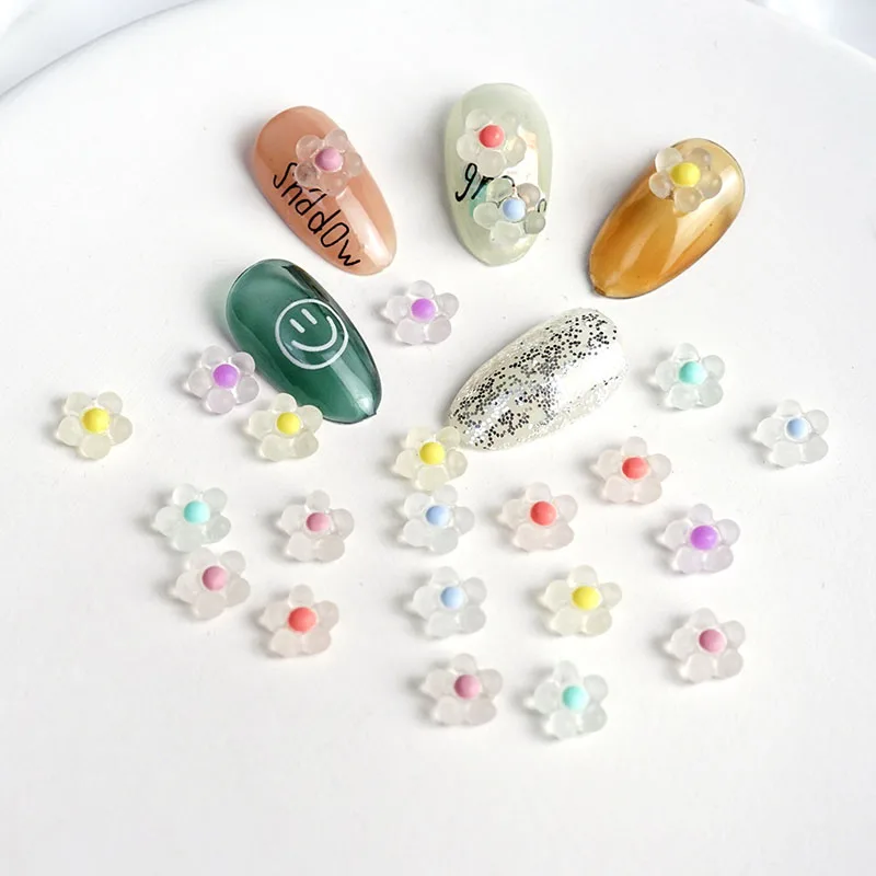 

20 Pcs 3D Flowers Cute Nail Elegant Wedding Charms Parts Accessories Diy Art Design Nail Art Decorations Nail Accessories