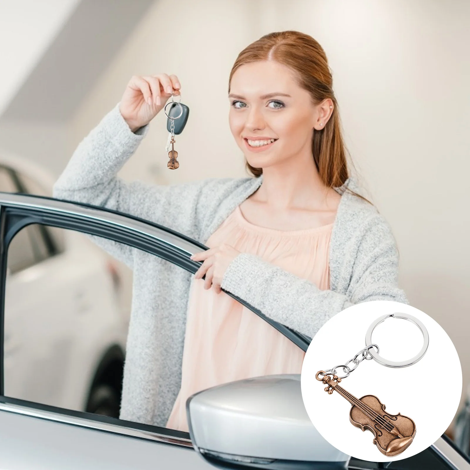 Брелок для гитары крошечный брелок скрипки декора сумки аксессуары подвеска