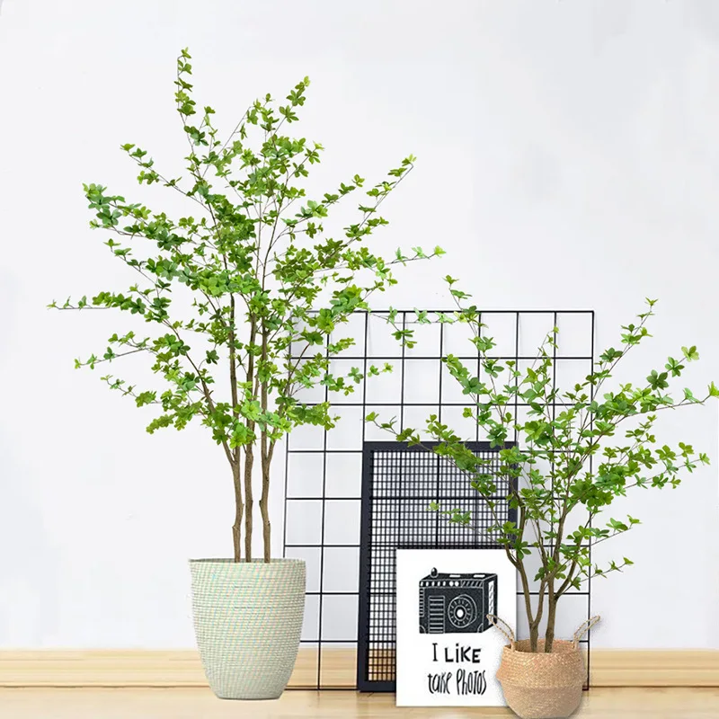 

180cm Artificial Fake Plants Japanese Bell Floor Floor Large Simulation Plants Vases Decoration Living Room Ceramic Plant Pot