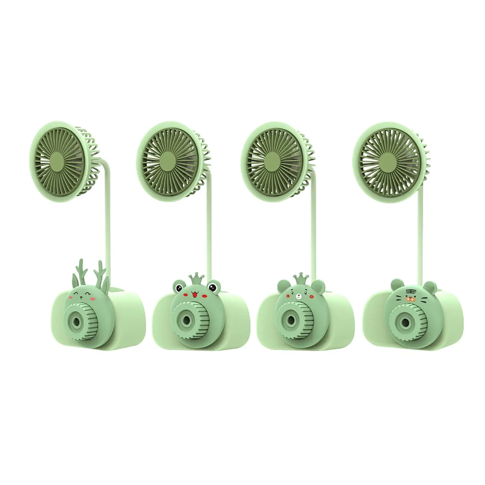 

Small Portable Fan with Colorful Lights Air Cooling Natural Wind Pen Holder Desk Fan for Outdoor Fishing Home Tabletop Children