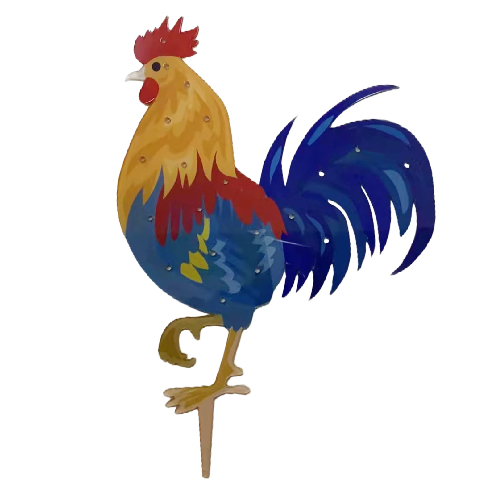 

Chicken Decor Outdoor Light-Up Chicken Decoration With 20 Lamp Beads For Patio Backyard Colorful Chicken Yard Art Lawn Ornaments