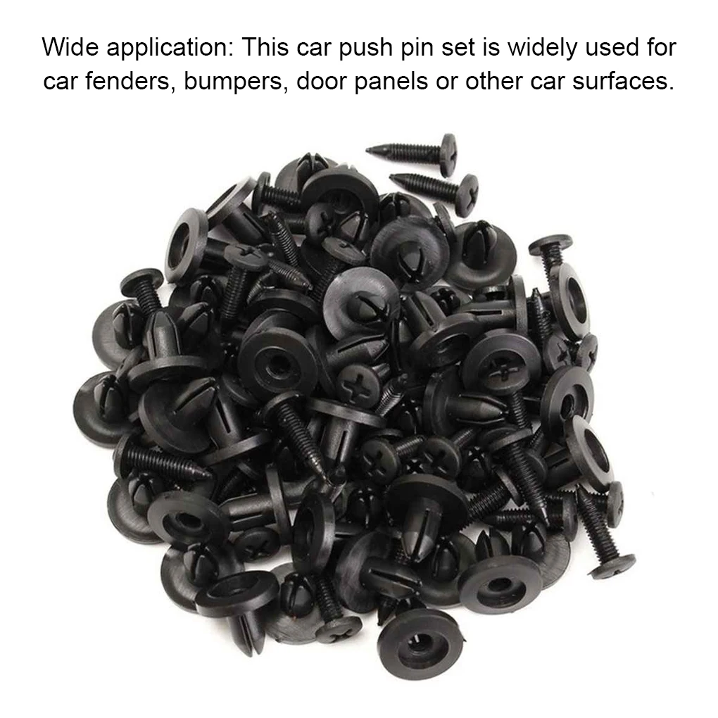 

50 Pieces Car Fender Retainer Plastic Clip Portable Fastener Rivets Door Trim Push Pins for 6mm Hole Automotive