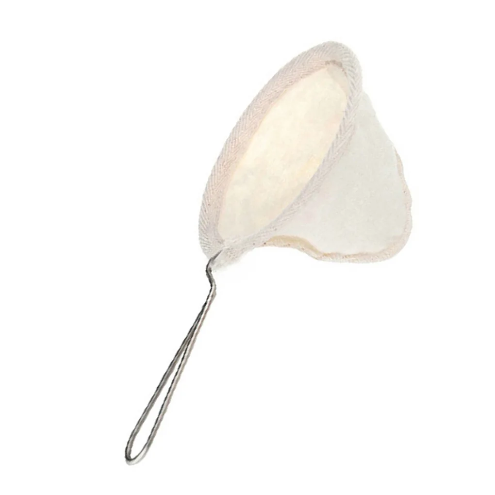 

Coffee Flannel Filter Cloth Strainer with Stainless Steel Handle Sieve