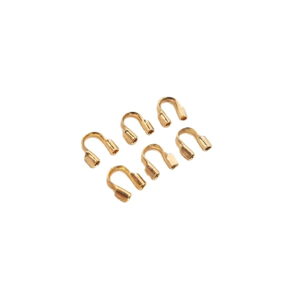 

14K Plating Gold Filled U-shaped horseshoe buckle wire protector end buckle beaded steel wire handmade DIY accessories