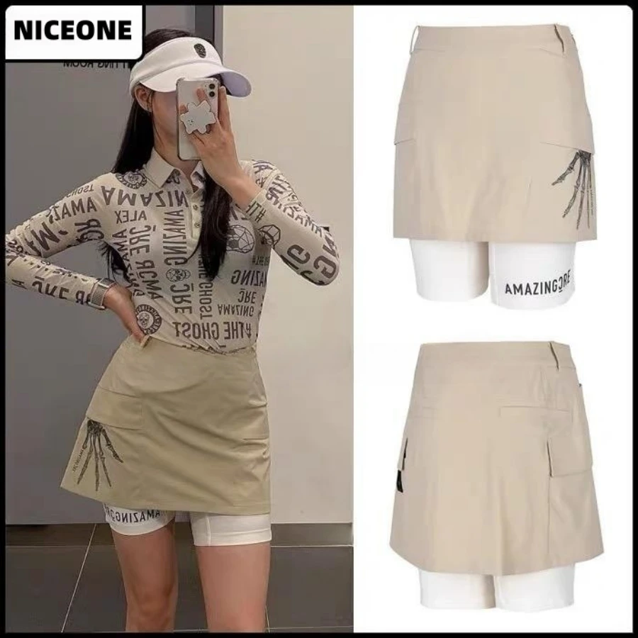 

Новинка 2023, потрясающее женское платье для гольфа в южнокорейском стиле, летний выпуск, Корейская упрощенная Спортивная юбка, короткая юбка, быстросохнущая ткань