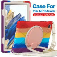 for samsung galaxy tab a8 10 5inch x200 shockproof case silicone kids protective cover tab a8 x205 tablet cover ring stand funda