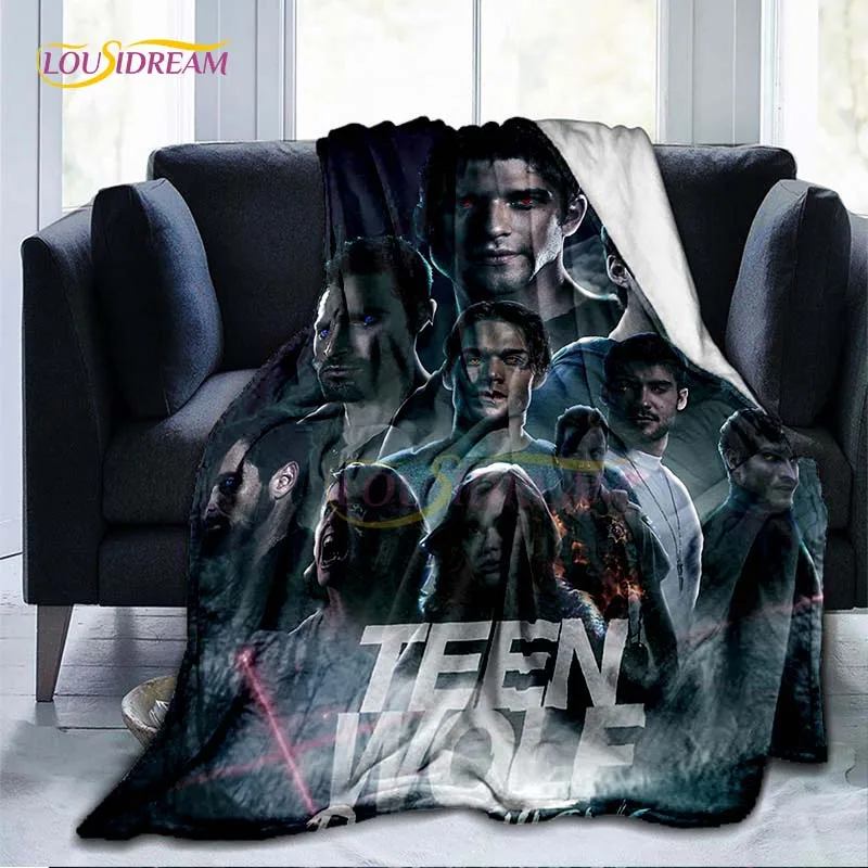 Teen Wolf Throw Blanket Cover Flannel Blankets for Beds Sofas Warm Bed Sheet Soft Bedding Bedroom Decor Fans Gift